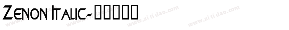 Zenon Italic字体转换